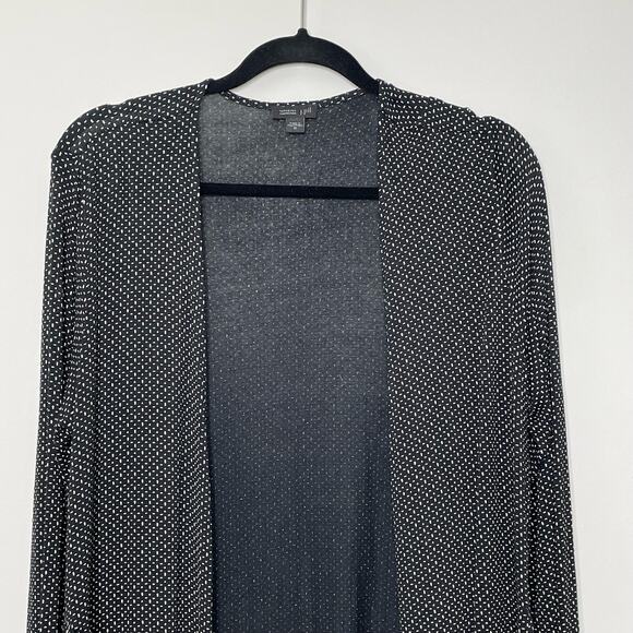 J.Jill Wearever Collection Open Front Cardigan Light Weight Black M Casual Cozy - Picture 2 of 12
